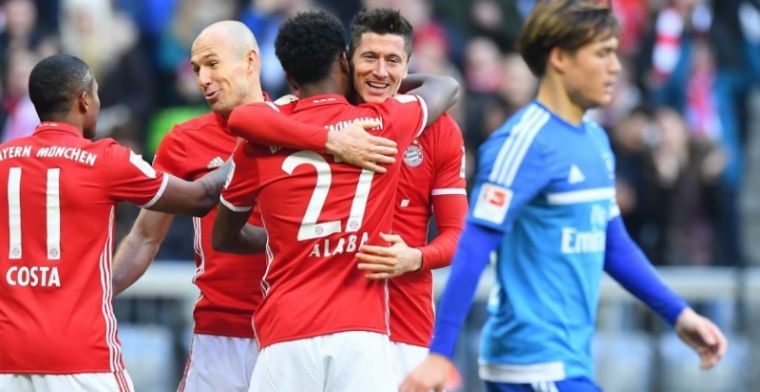 Bayern geeft HSV voetballes, Dortmund en Leipzig winnen ook