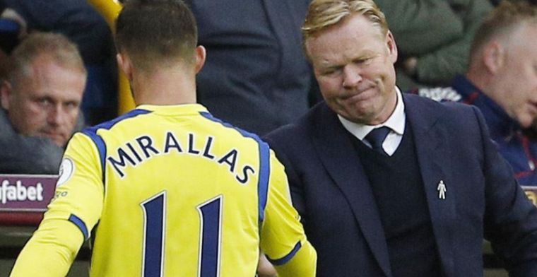 Mirallas sneert naar Everton: 'Triest dat ik niet naar mijn thuis kan terugkeren'