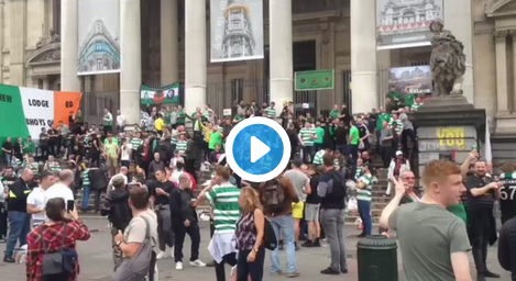 KNAP! Celtic-fans maken er feestje van in Brussel