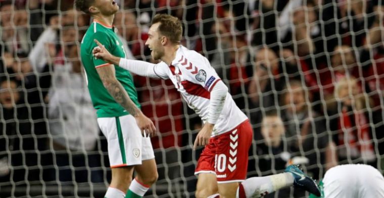 Eriksen maakt zich onsterfelijk en schiet Denemarken met hattrick naar WK