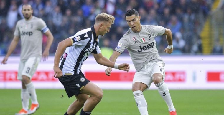 Juventus blijft foutloos na winst op Udinese: veelbesproken Ronaldo scoort