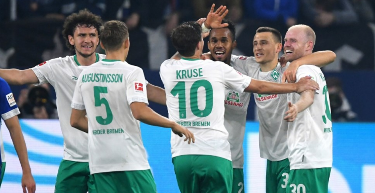 Werder Bremen verslaat Schalke en staat in de top van de Bundesliga