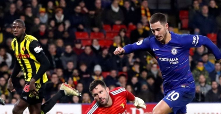 'Mister 100' Hazard schiet Chelsea voorbij Watford en over Arsenal