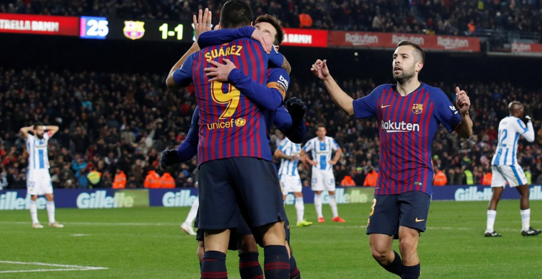 Invaller Messi zet FC Barcelona op het goede spoor tegen Leganés