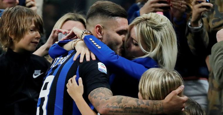'Bizar incident: boze Inter-fans bekogelen auto van vrouw Icardi met steen'