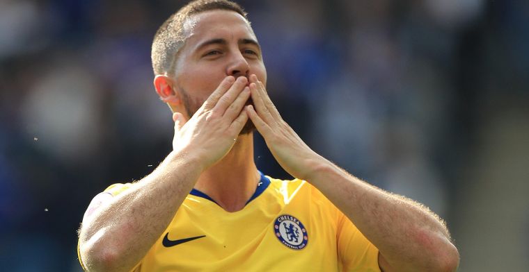 Supporters van Chelsea smeken Hazard om te blijven met tifo