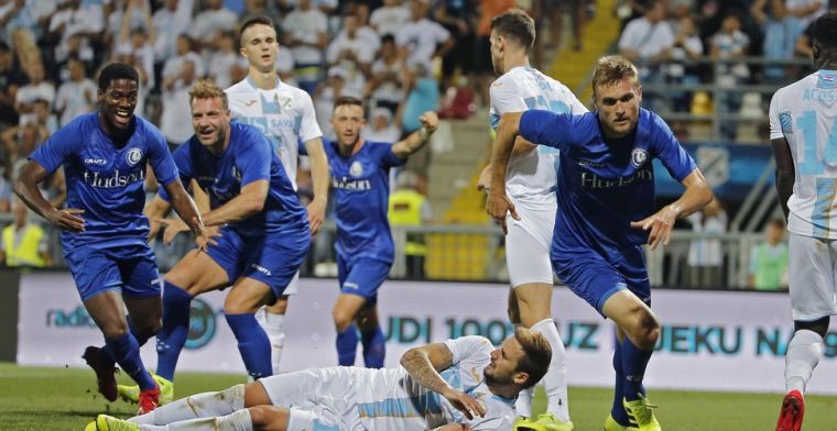 Gent zwoegt zich naar gelijkspel tegen Rijeka en gaat naar de Europa League