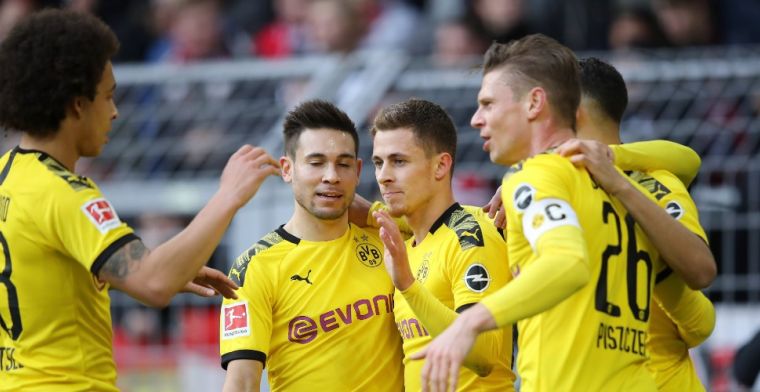 Hazard helpt Dortmund aan winst met assist, Gladbach houdt aansluiting met top