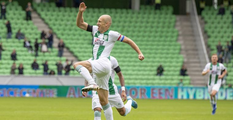 Robben realistisch na eerste goal sinds Groningen-rentree: Soms even gas terug