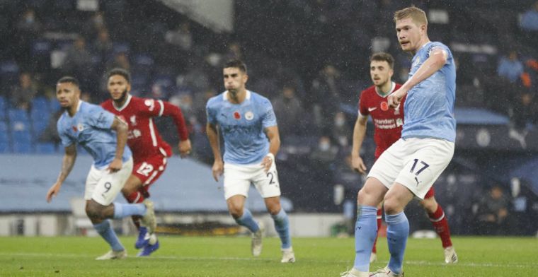 Liverpool houdt Manchester City in bedwang, De Bruyne mist strafschop