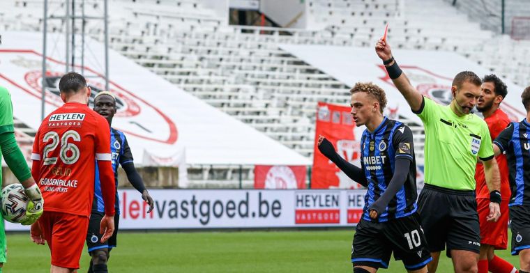 Referee Department velt duidelijk oordeel over rode kaart in Antwerp Club Brugge