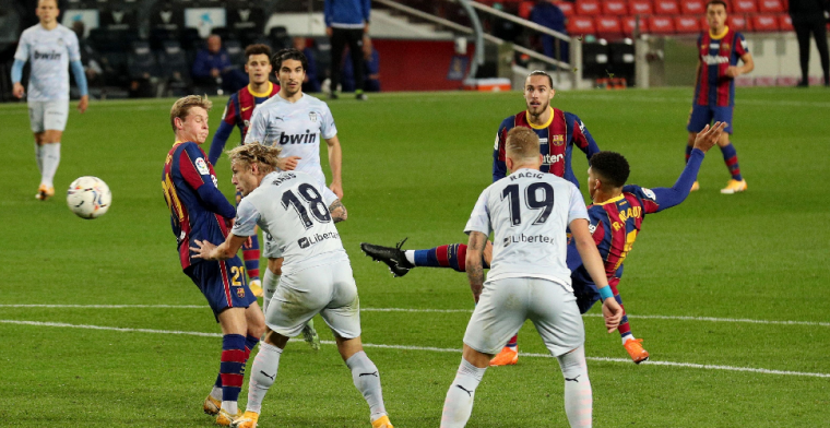 Valencia brengt zwaktes Barcelona weer aan het licht, terug puntenverlies
