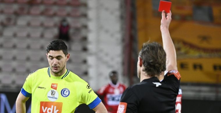 Yaremchuk reageert na rode kaart bij KAA Gent: 'Ik ben beschaamd'