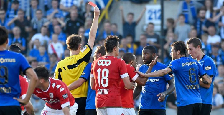 Tweede rode kaart voor Vanaken bij Club Brugge, zijn vierde uitsluiting in België