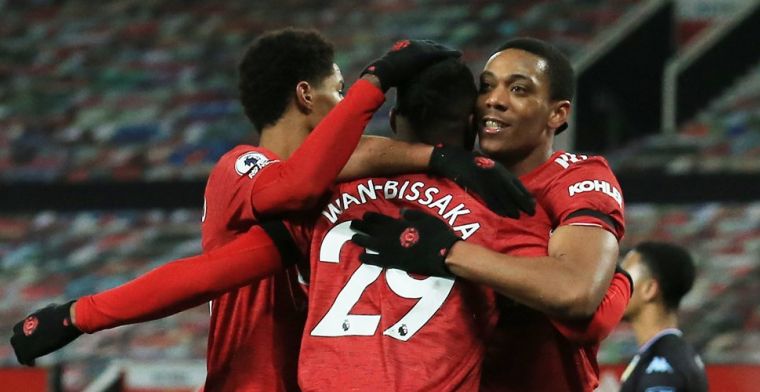 Manchester United verslaat Aston Villa en meldt zich naast koploper Liverpool