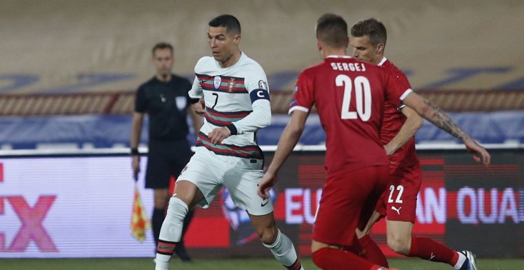 Ronaldo en Portugal winnen niet van het Servië van Mitrovic (ex-Anderlecht)
