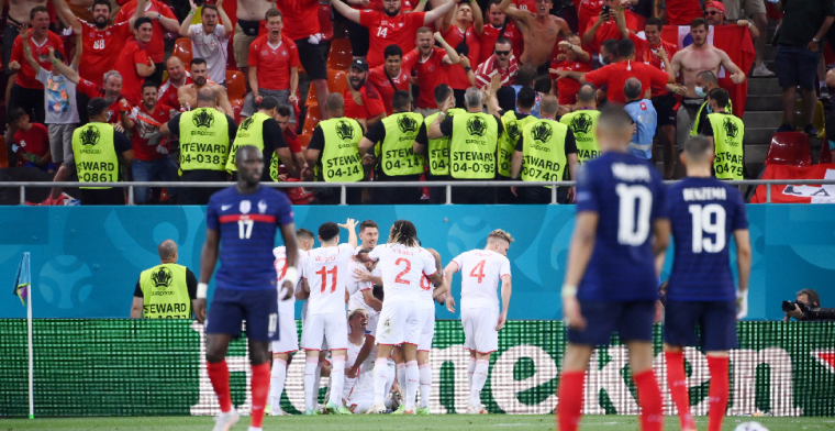 Zwitserland schakelt wereldkampioen Frankrijk na strafschoppen uit