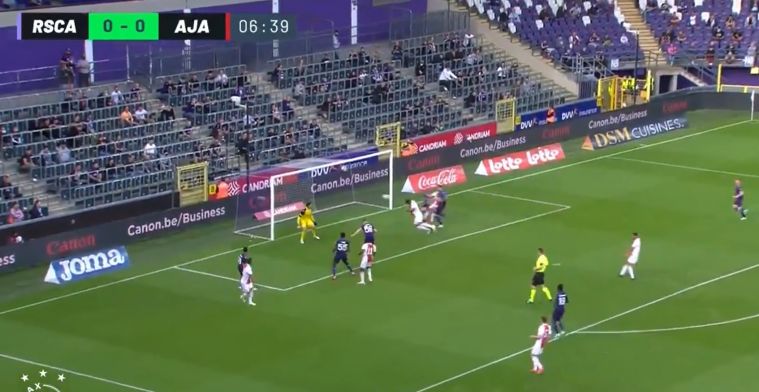 VIDEO: Anderlecht op achterstand tegen Ajax na kopbaldoelpunt Haller