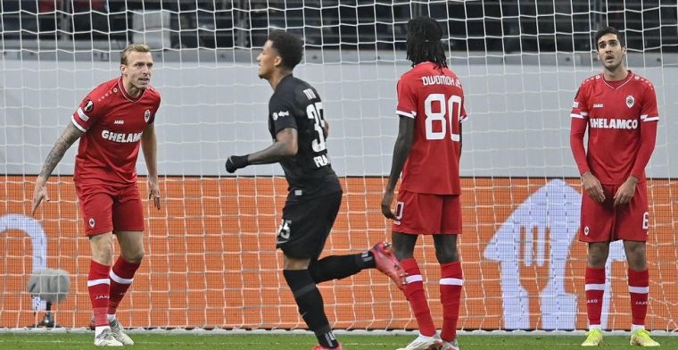 Antwerp geeft zege tegen Eintracht Frankfurt in absolute slot nog uit handen