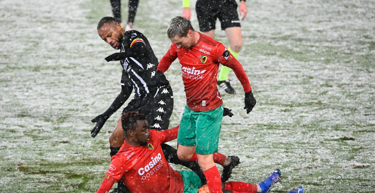 Sporting Charleroi haalt het in de sneeuw met kleinste verschil van KV Oostende 
