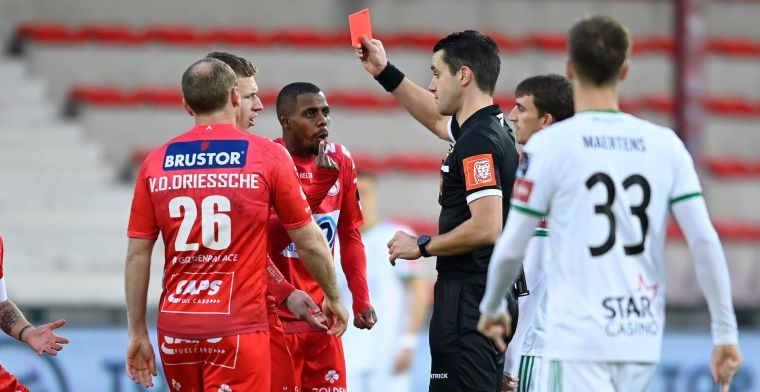 Referee Department vindt dat Palaversa (KV Kortrijk) geen rode kaart verdiende