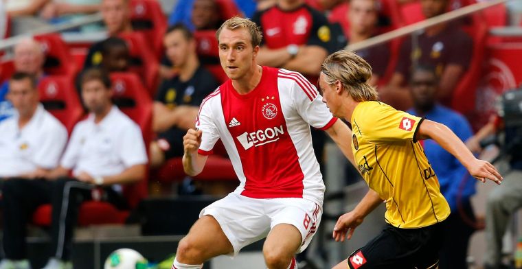 Telegraaf: Eriksen meldt zich éénmalig bij training Jong Ajax en maakt indruk