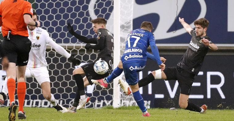 Hjulsager scoort tegen ex-club, KAA Gent en KV Oostende in evenwicht