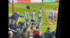 Schitterend: spelers vieren goal met fans, Wigan-speler steelt muts van steward