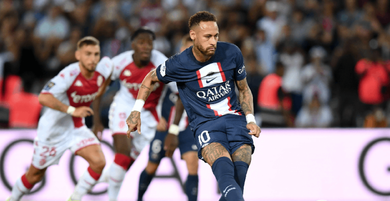 PSG worstelt met Monaco van Clement, maar Neymar voorkomt nederlaag vanop de stip