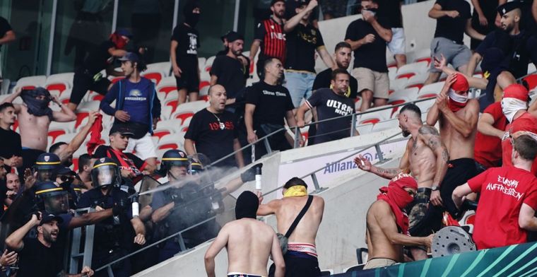 Stemming slaat volledig om: Köln-fans slaags met Nice-aanhang, duel uitgesteld