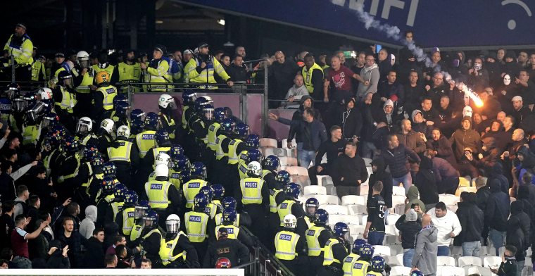 Rellen in Londen: Anderlecht-fans op de vuist en vuurpijl in het West Ham-vak