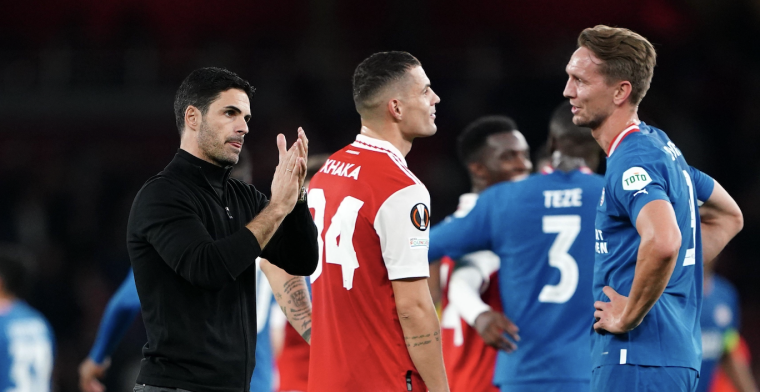 Arsenal met perfect rapport naar volgende ronde na zuinige winst tegen PSV