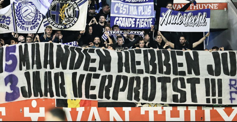 Anderlecht-fans uiten hun onvrede: “Ik respecteer de mening van de fans”