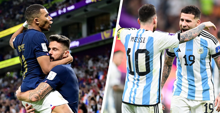 Spelersbattle: Frankrijk wint WK-finale ruim op papier, Messi versus Mbappé