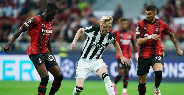 Newcastle houdt zich overeind tegen AC Milan, Openda boekt succes met Leipzig