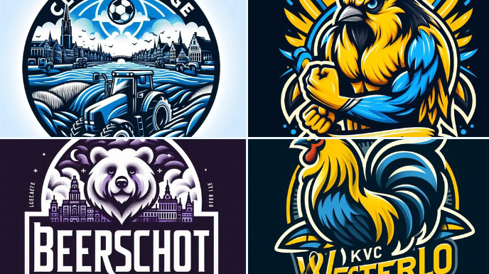 Nu ook nieuwe AI logo’s voor Club Brugge, KV Mechelen, STVV en KVC Westerlo