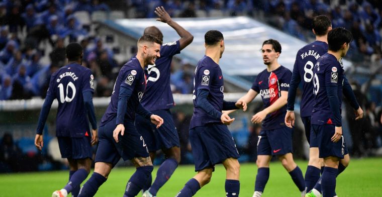 PSG-tiental heeft weinig last van Marseille en wint na Portugese dubbelslag 